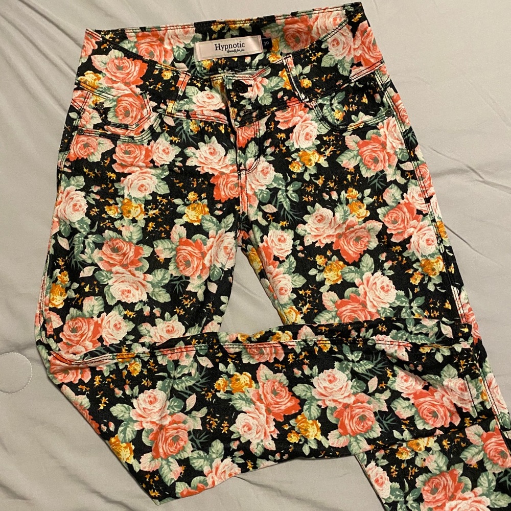 Flower stretch pants